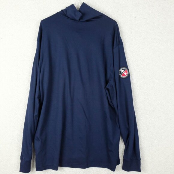 Polo Ralph Lauren Sweater Mens XXL 2XL Navy Blue Downhill Racing Athletic - Picture 5 of 10
